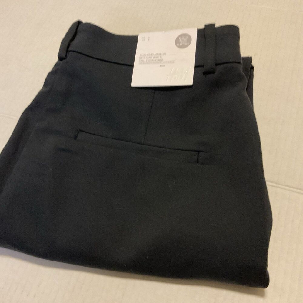 H & m  Size 6 Black Slacks Fashion Dress Pants Office Stylish Business Woman